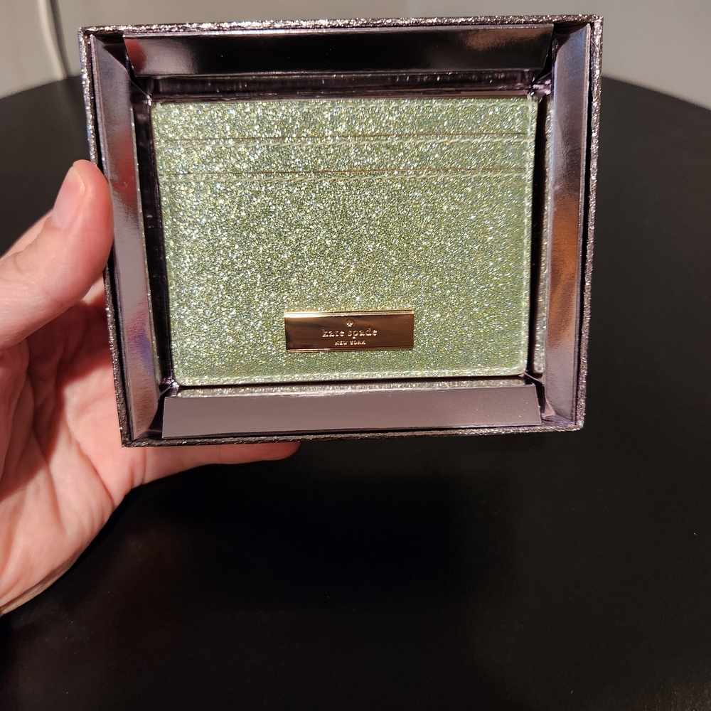 Kate Spade Glitter Card Holder NWT